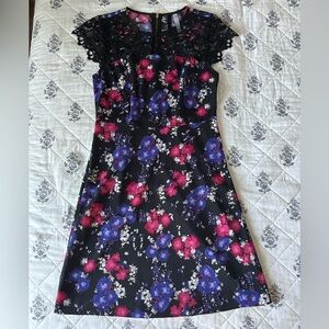 Kensie Floral Lace Detail Dress